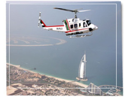 Helicopter tour over Dubai