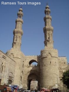 Bab Zuweila gates in islamic cairo