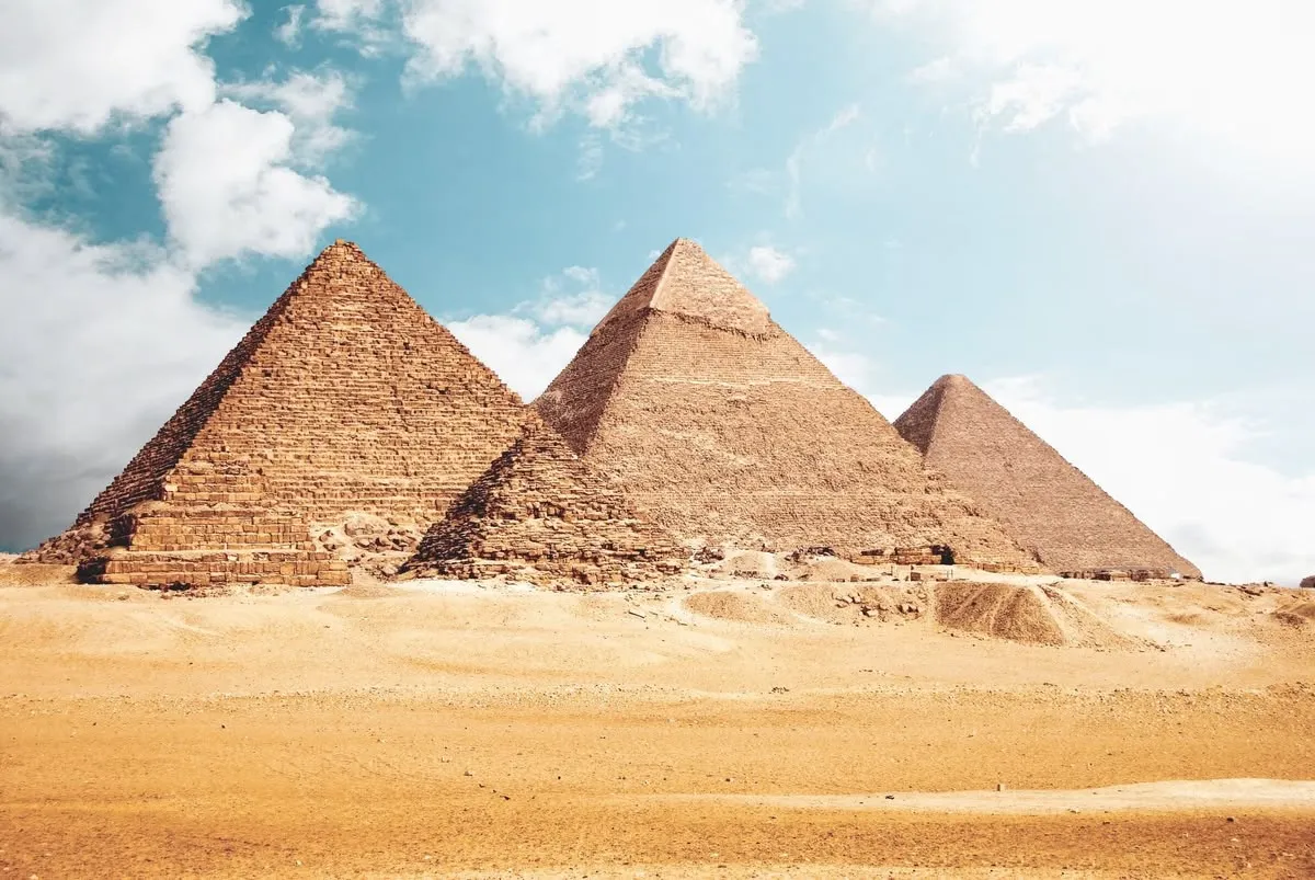 Giza Pyramids landscape for egypt trip budget